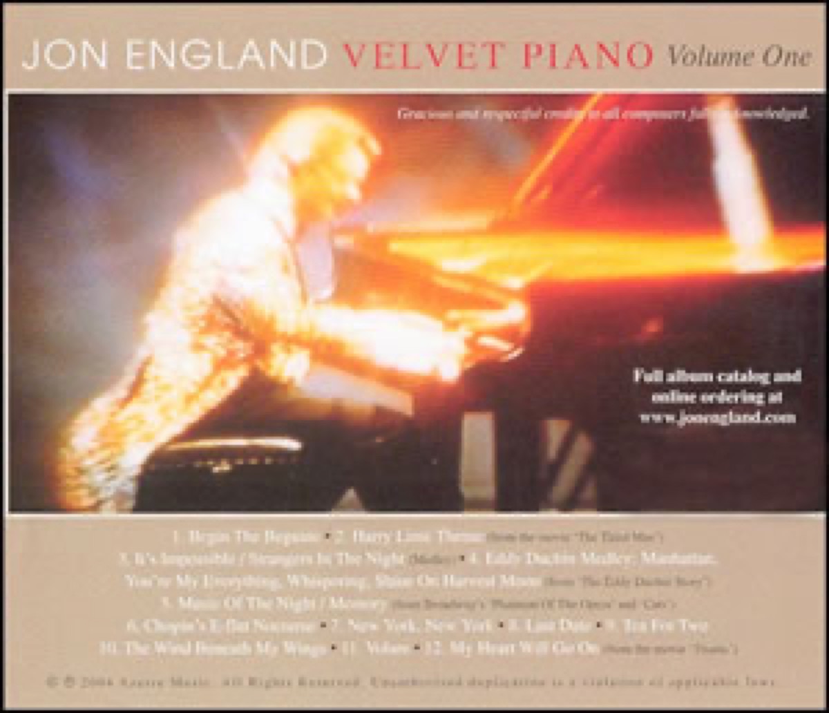 Velvet Piano - back cover