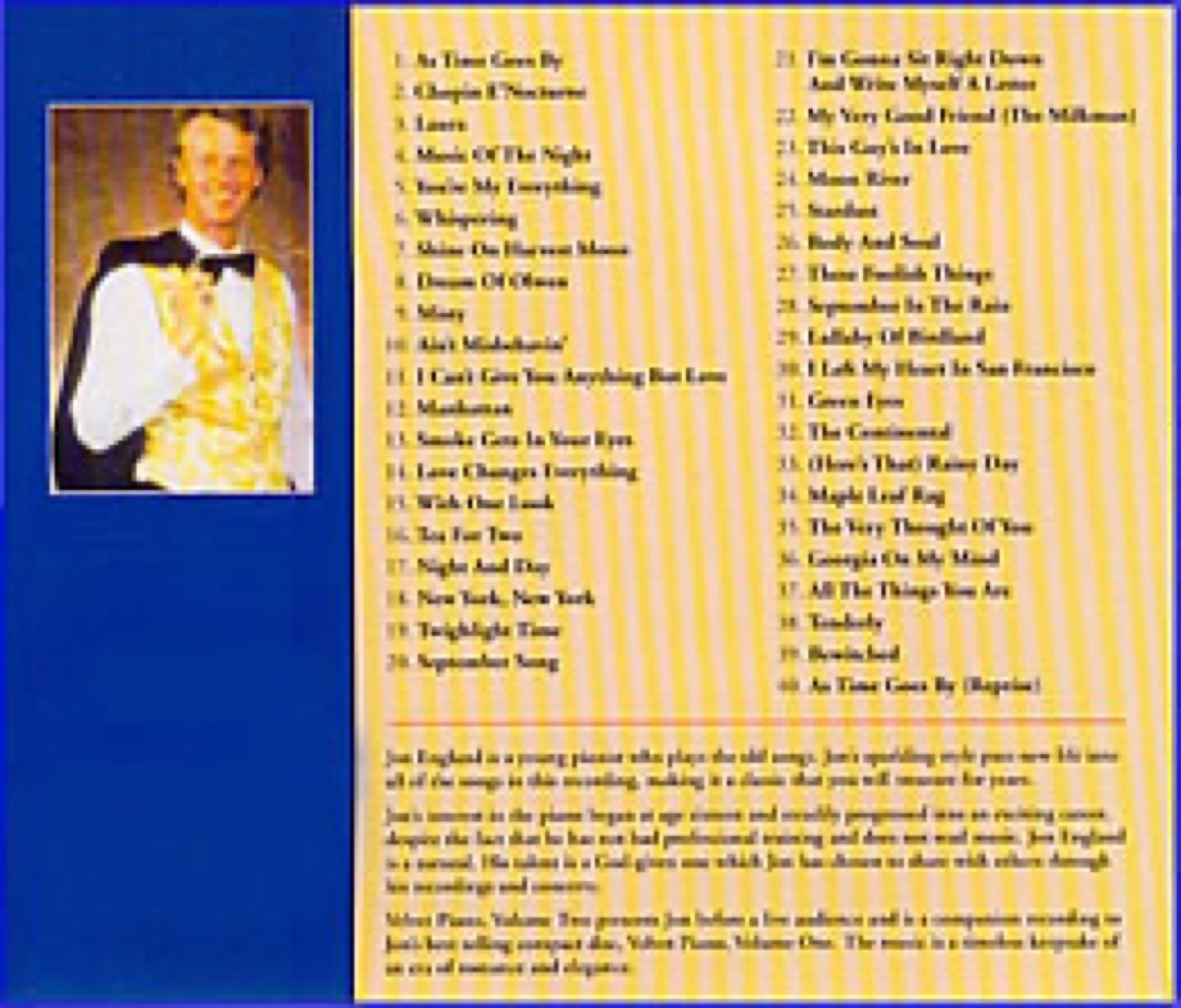 Velvet Piano - Volume Two - back cover